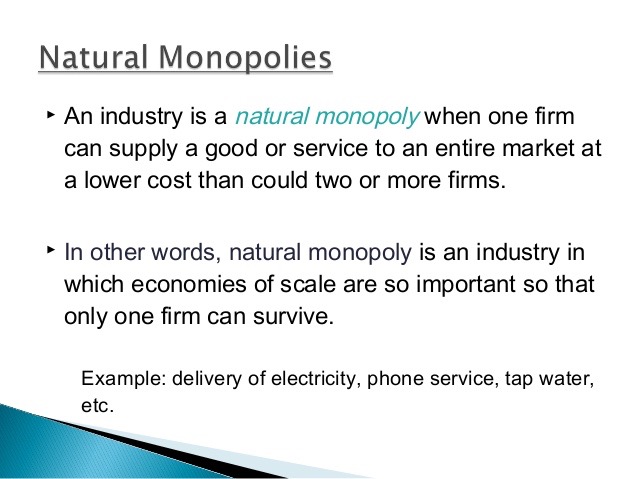 what is an example of a natural monopoly